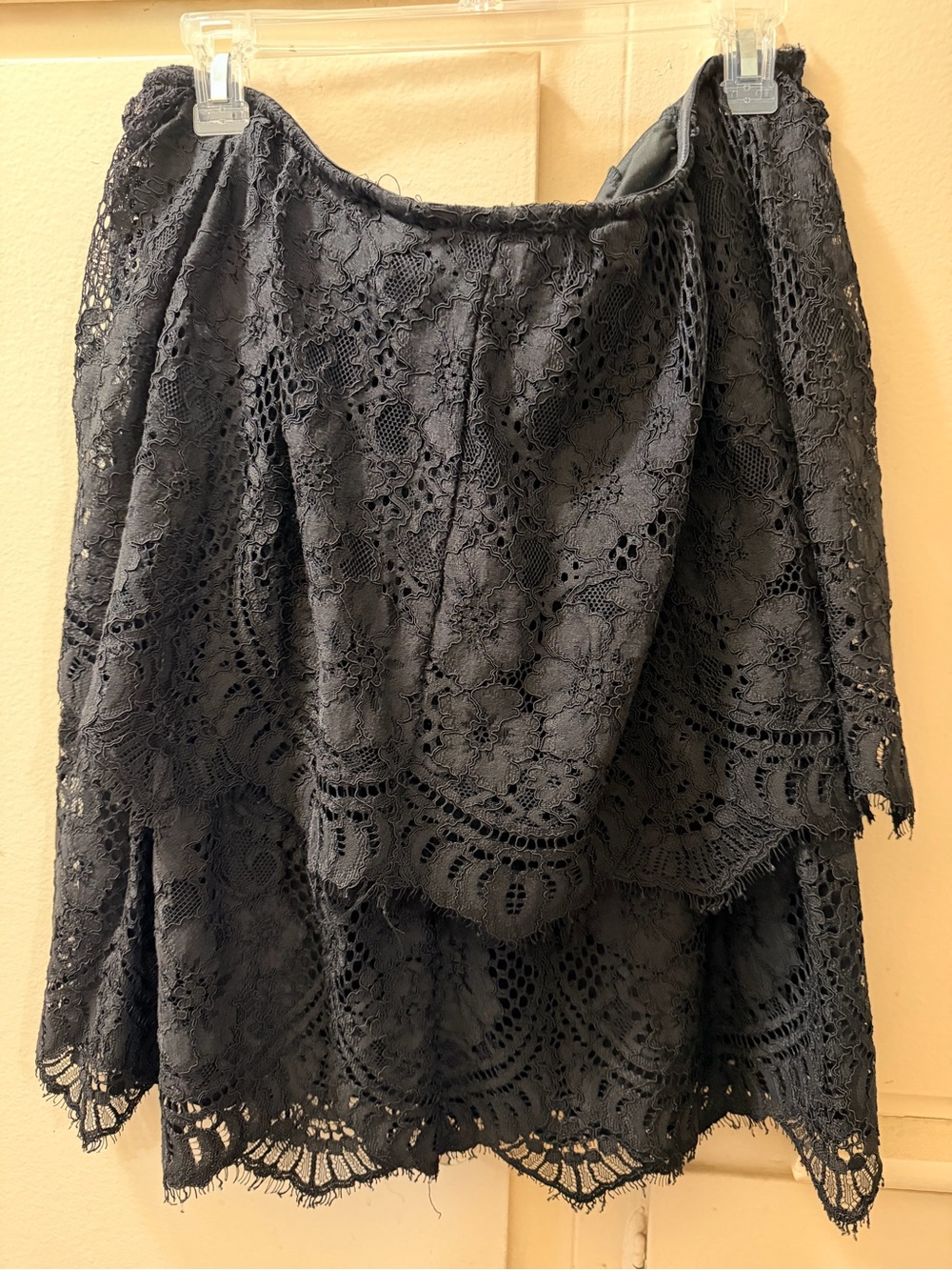 Black Lace Tiered Skirt